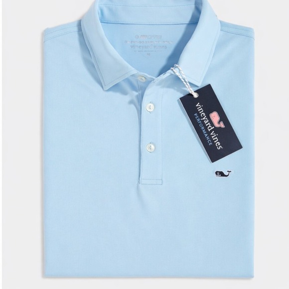 Vineyard Vines Other - Vineyard Vines Sankaty Polo Jake Blue Performance Stretch Shirt Men's XXL NWT